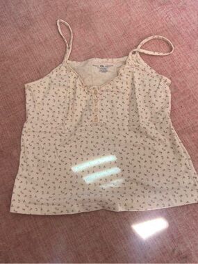 Brandy Melville Floral Button Cami Top